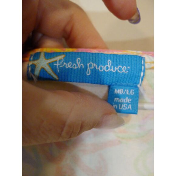 Fresh Produce Colorful Floral Abstract Print Empire Waist Top - MD/LG - Picture 3 of 5